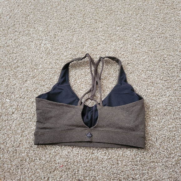 PrAna Olive Green Strappy Crossback Sports Bra Athletic Bra Women's size S - Picture 5 of 10